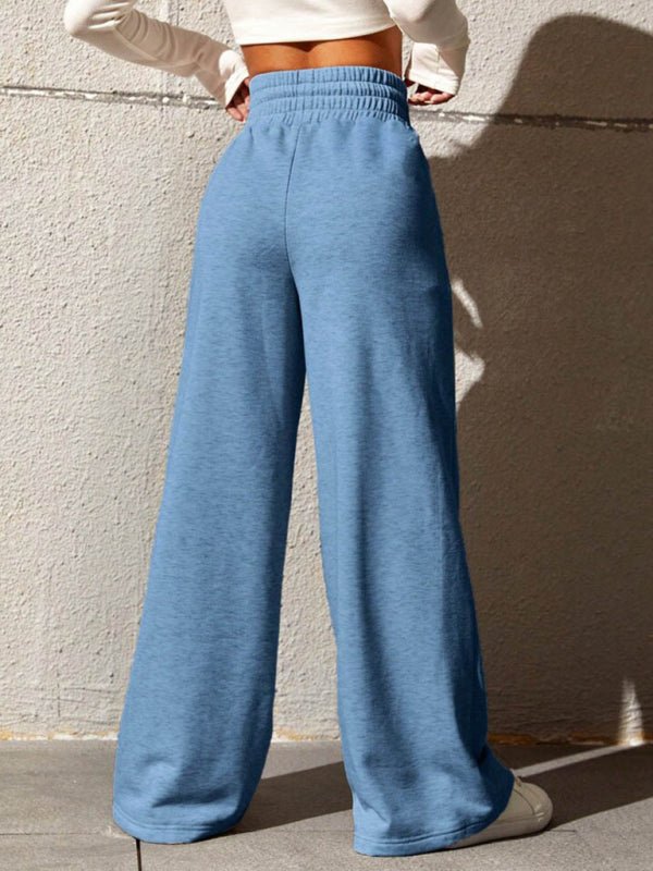 New straight leg loose sweatpants wide leg pants outdoor dance casual trousers - Bottoms
